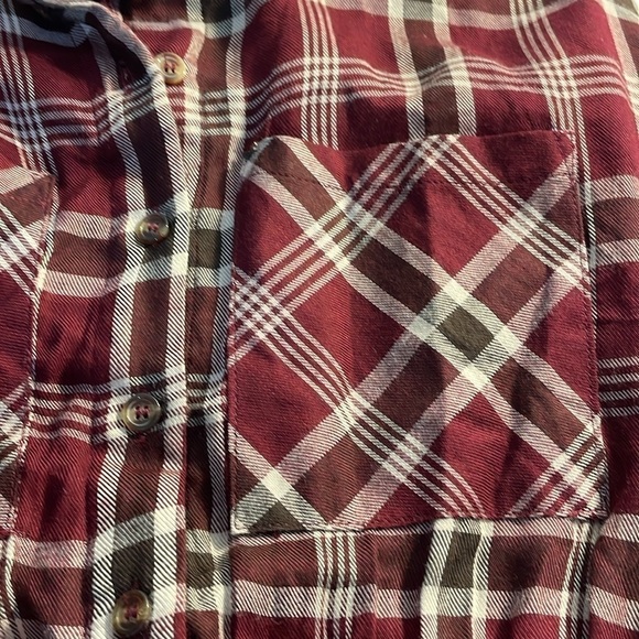 NWOT Plaid Mini Shirt Dress Elastic Waist Button Down Relaxed Style - Picture 7 of 10